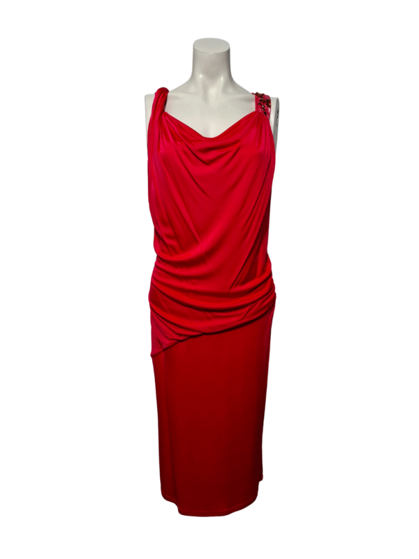 Raudona šilko mišinio NOLI suknelė, S/M