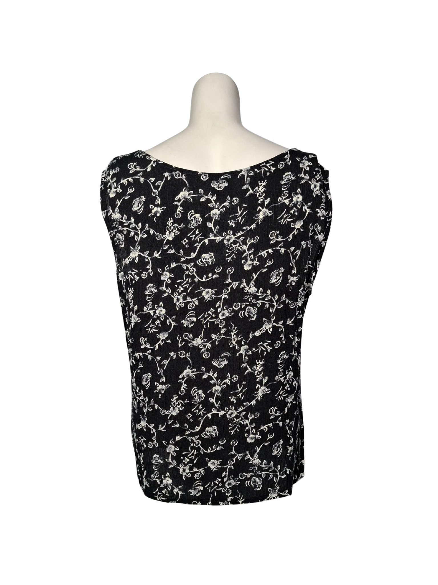 Juoda gėlėta vintažinė ROŽĖ palaidinė, L/XL