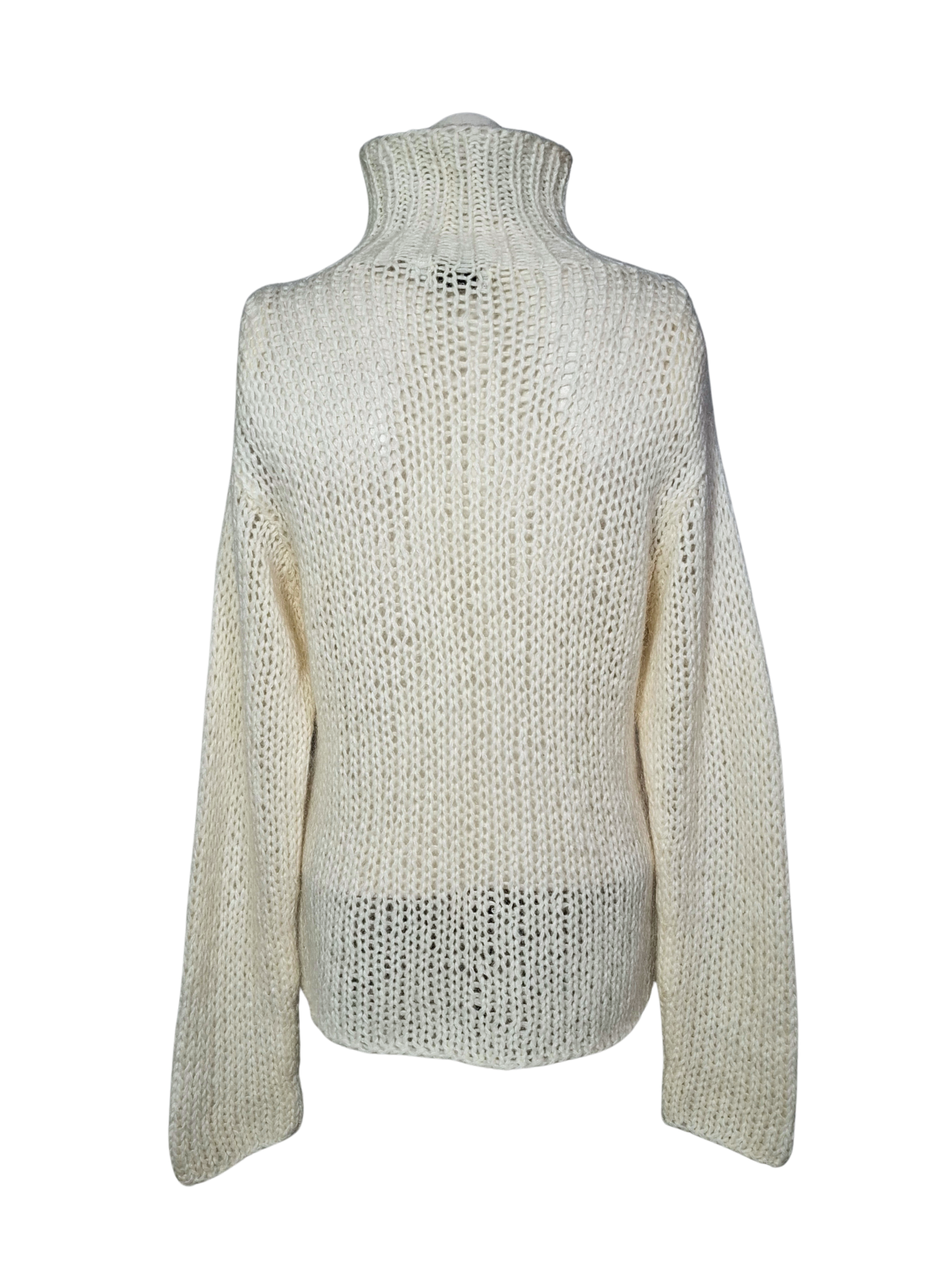 Kreminis vilnonis vintažinis P.O.S megztinis, S