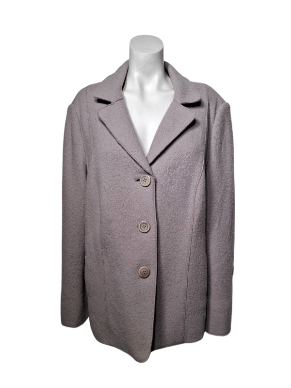 Kreminės spalvos vilnonis švarkas, 3XL