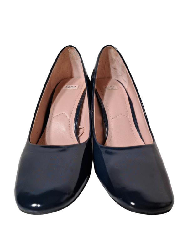 Tamsiai mėlyni lakuoti aukštakulniai, 38 dydis