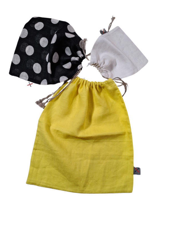 Lininių maišelių rinkinys, 3 vnt