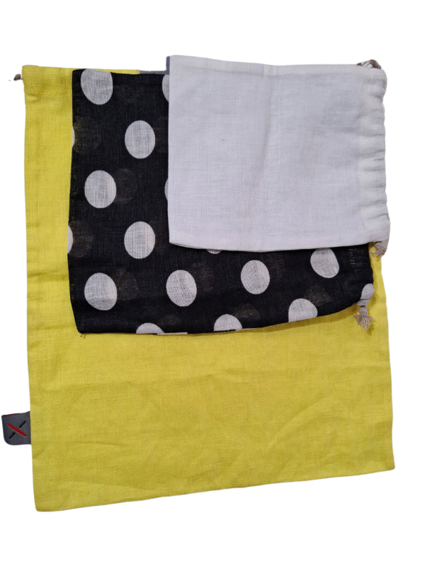 Lininių maišelių rinkinys, 3 vnt