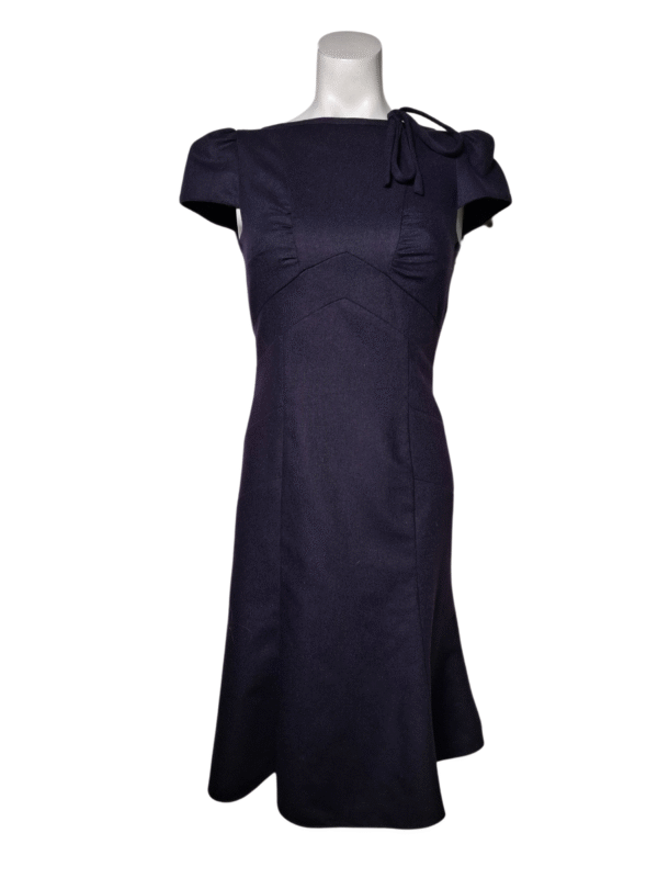 Tamsiai mėlyna vilnonė suknelė, NAUJA, S