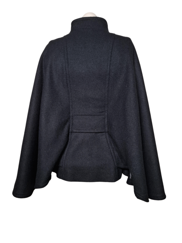 Juodas vilnonis paltas, NAUJAS, XS