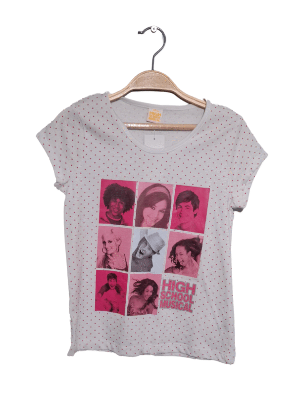 Balti vaikiški marškinėliai su piešiniu, 10-11 m.