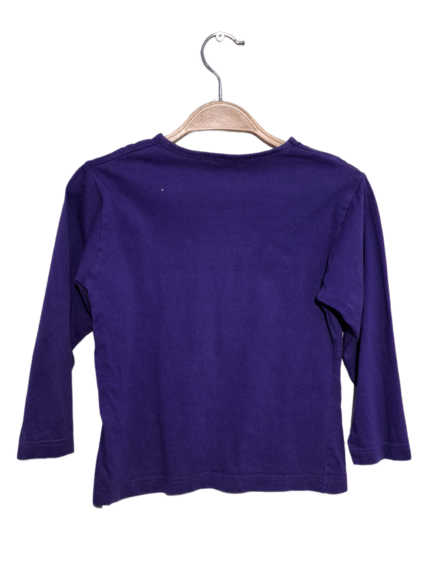 Violetiniai vaikiški marškinėliai ilgomis rankovėmis, 6 m.