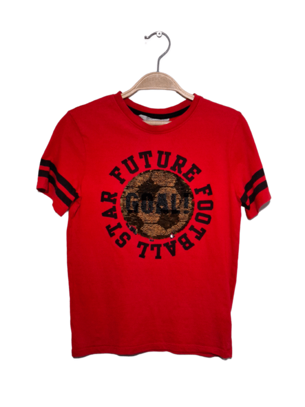 Raudoni vaikiški marškinėliai, 134-140 cm