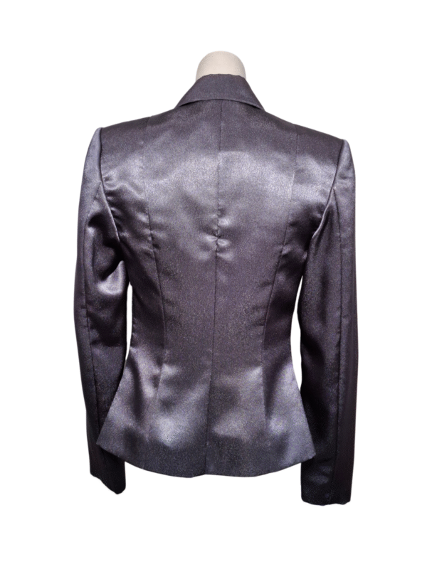 Pilkas blizgus švarkas, S