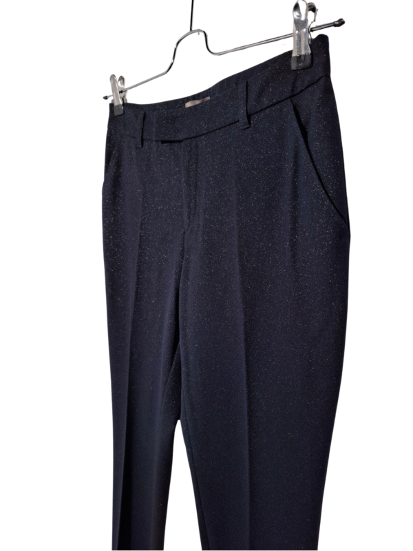Tamsiai mėlynos blizgios kelnės, XS