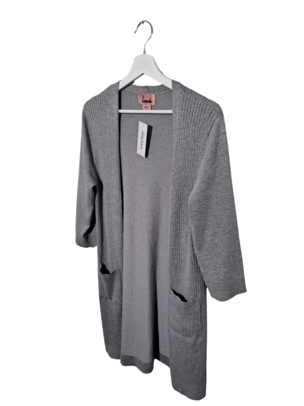 Pilkas kardiganas, XL