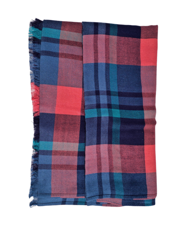 Įvairiaspalvis languotas šalikas