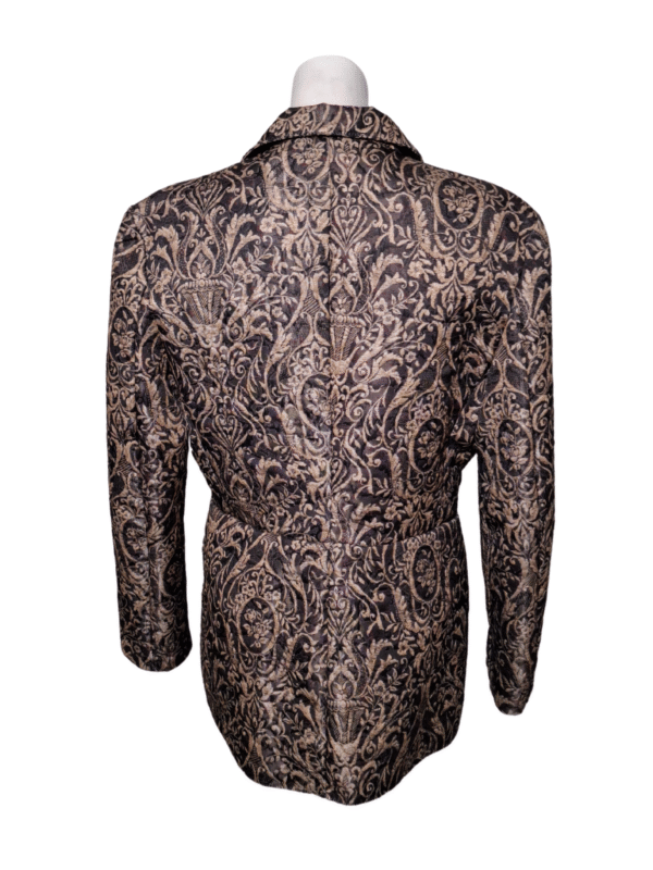 Rudas raštuotas švarkas, L