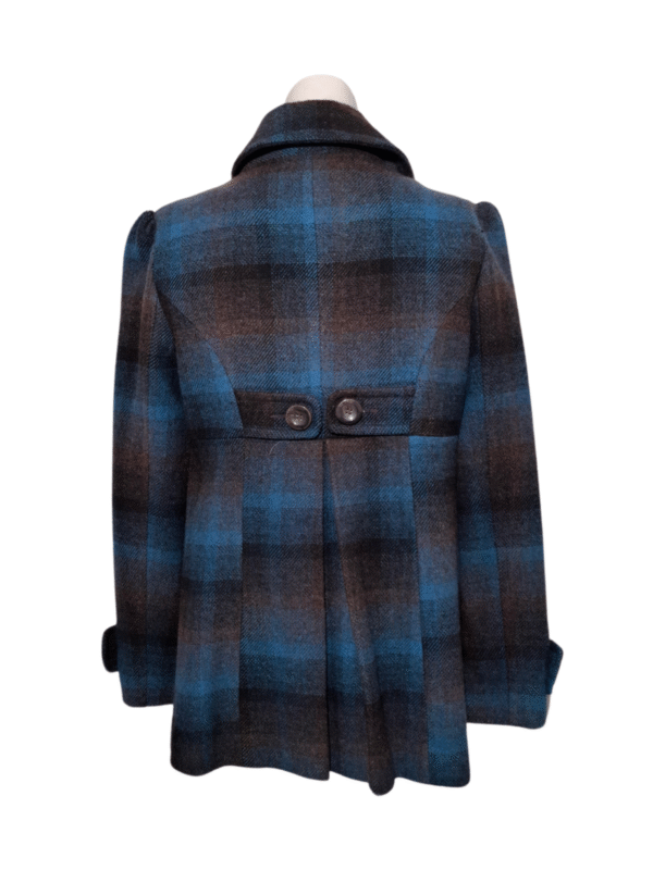 Mėlynas raštuotas paltas, L