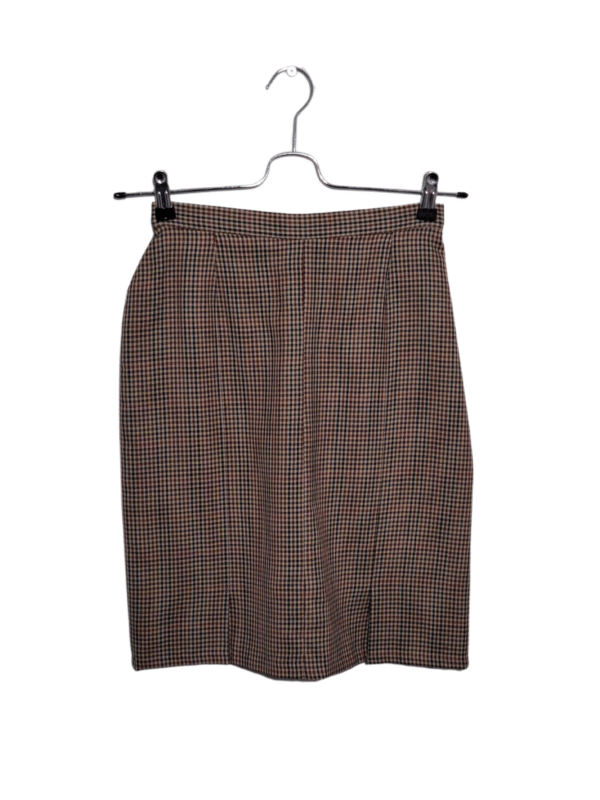 Rudas vilnonis languotas sijonas, S