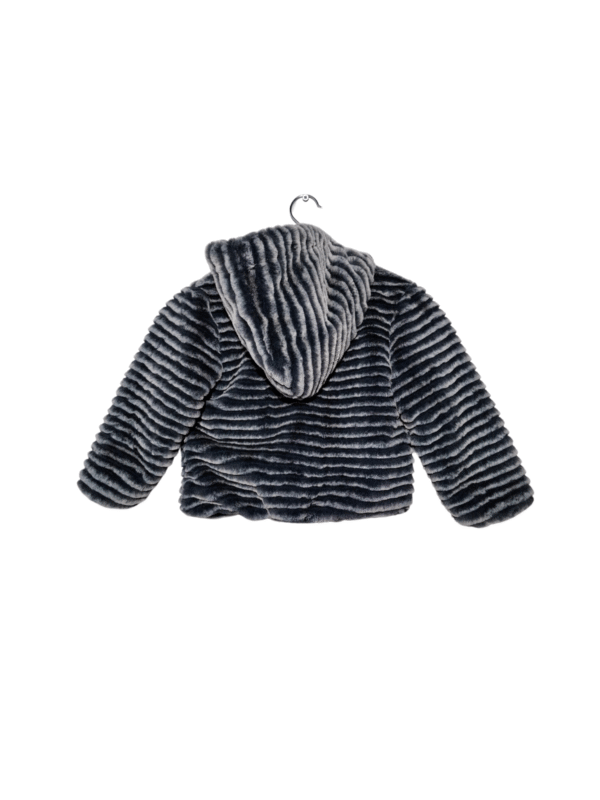 Pilkas vaikiškas paltas su gobtuvu, NAUJAS, 4 m.