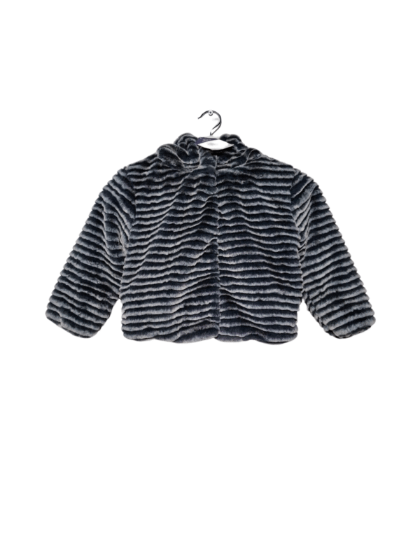 Pilkas vaikiškas paltas su gobtuvu, NAUJAS, 4 m.