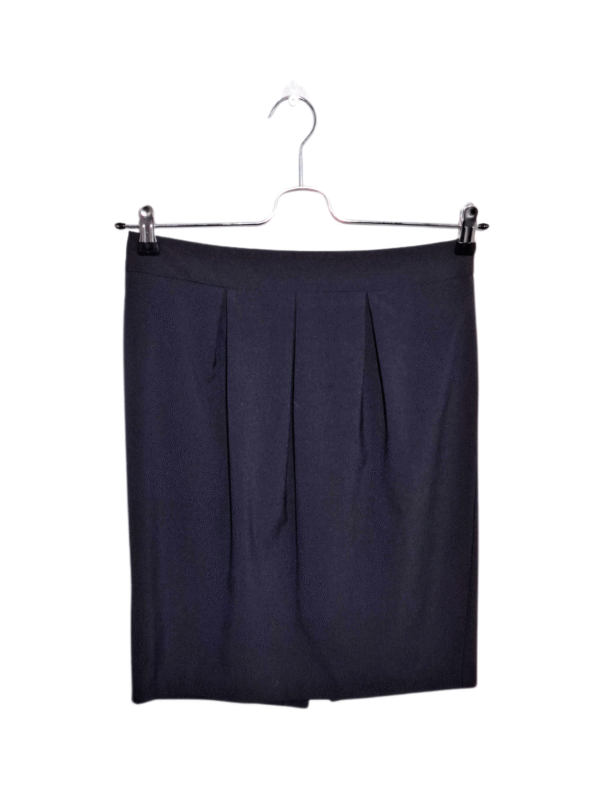 Tamsiai mėlynas klasikinis sijonas, L