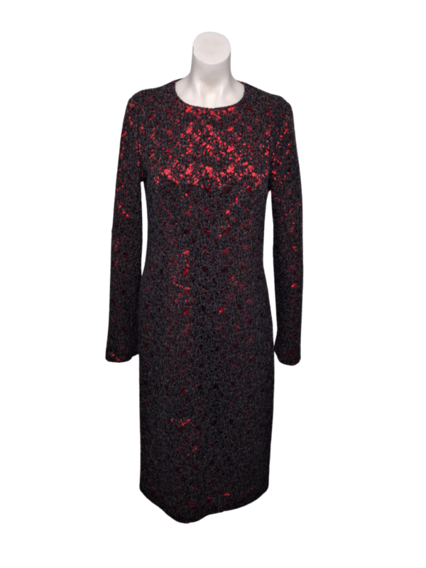 Pilka raštuota suknelė, XL