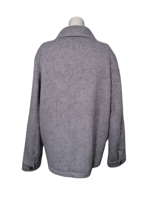 Pilkas švarkas su vilna, XL