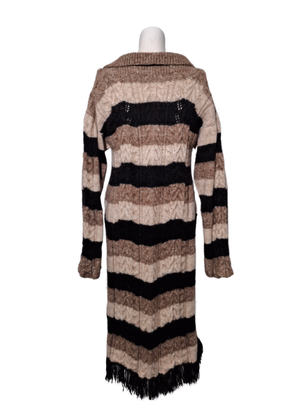 Dryžuotas rudas kardiganas, L