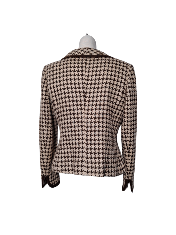 Rudas raštuotas švarkas, L