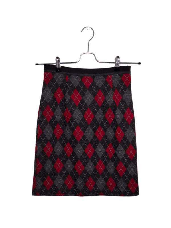 Pilkas languotas sijonas, L