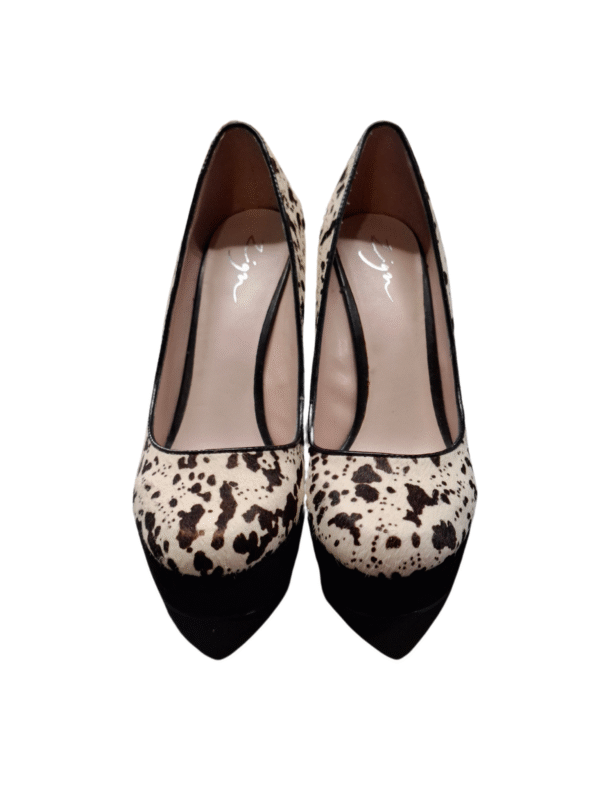 Raštuoti juodai balti aukštakulniai, 38 dydis