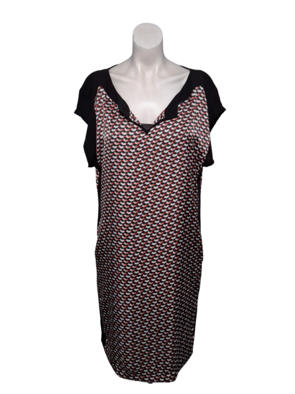 Įvairiaspalvė raštuota suknelė, L