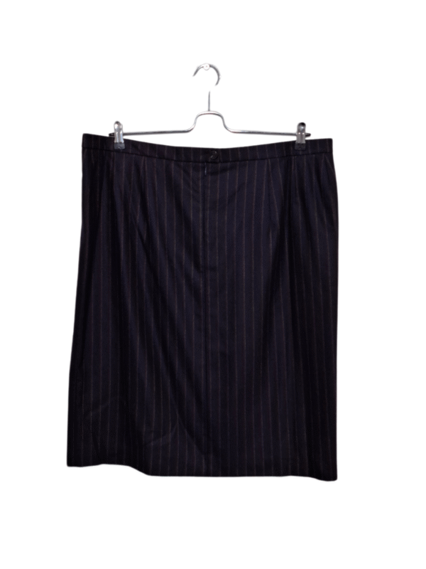 Tamsiai mėlynas dryžuotas sijonas, 4XL