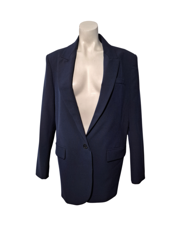 Tamsiai mėlynas klasikinis ZARA švarkas, NAUJAS, M