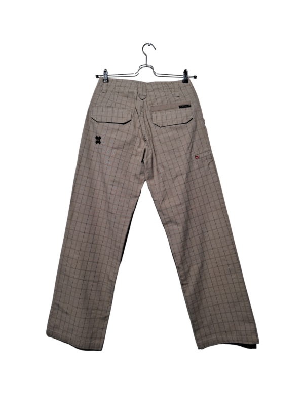 Smėlio spalvos languotos kelnės, L