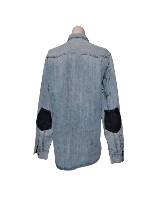 Upcycled by LOOPTEX mėlyni džinsiniai marškiniai, L