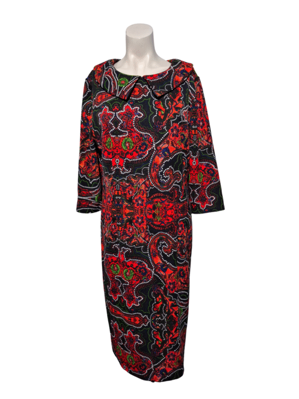 Įvairiaspalvė raštuota suknelė, XXL