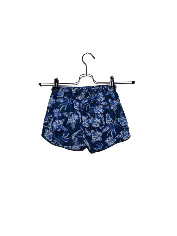 Mėlyni gėlėti vaikiški plaukimo šortai, 120 cm