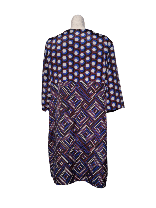 Įvairiaspalvė raštuota suknelė, XL