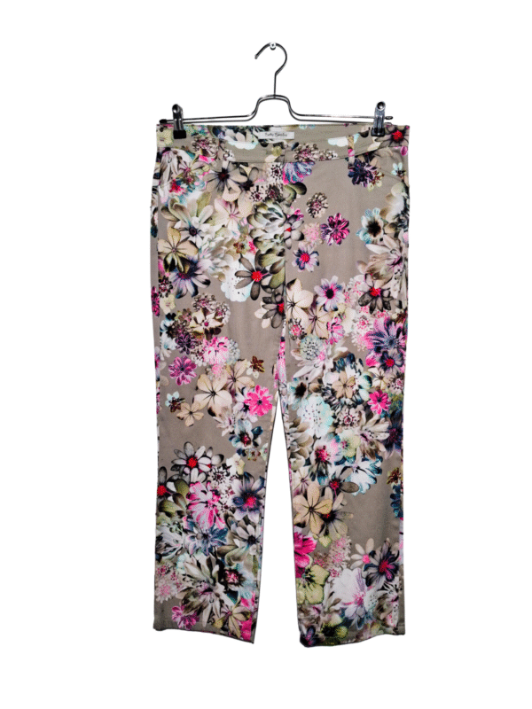 Įvairiaspalvės gėlėtos kelnės, XL