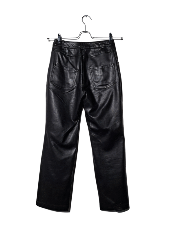 Juodos dirbtinės odos MOHITO kelnės, XXS