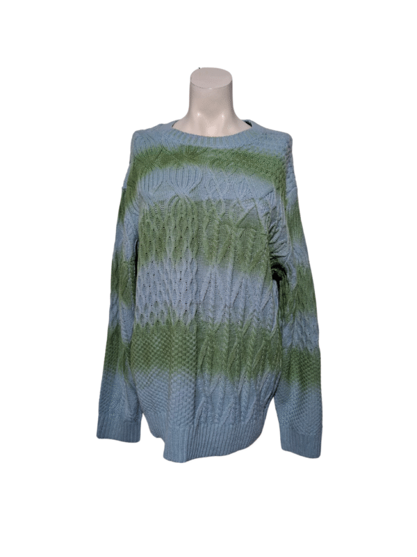 Šviesiai mėlynas raštuotas ZARA megztinis, NAUJAS, S