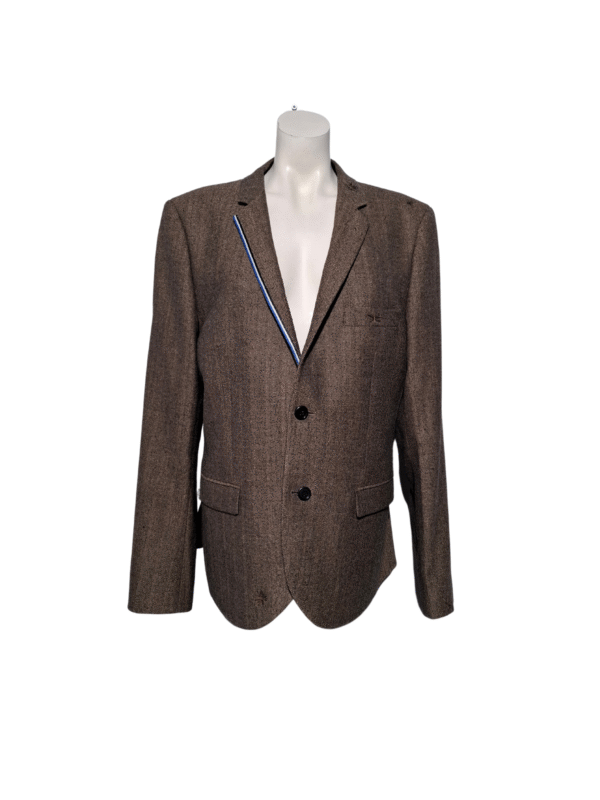 Upcycled by LOOPTEX rudas raštuotas švarkas, L