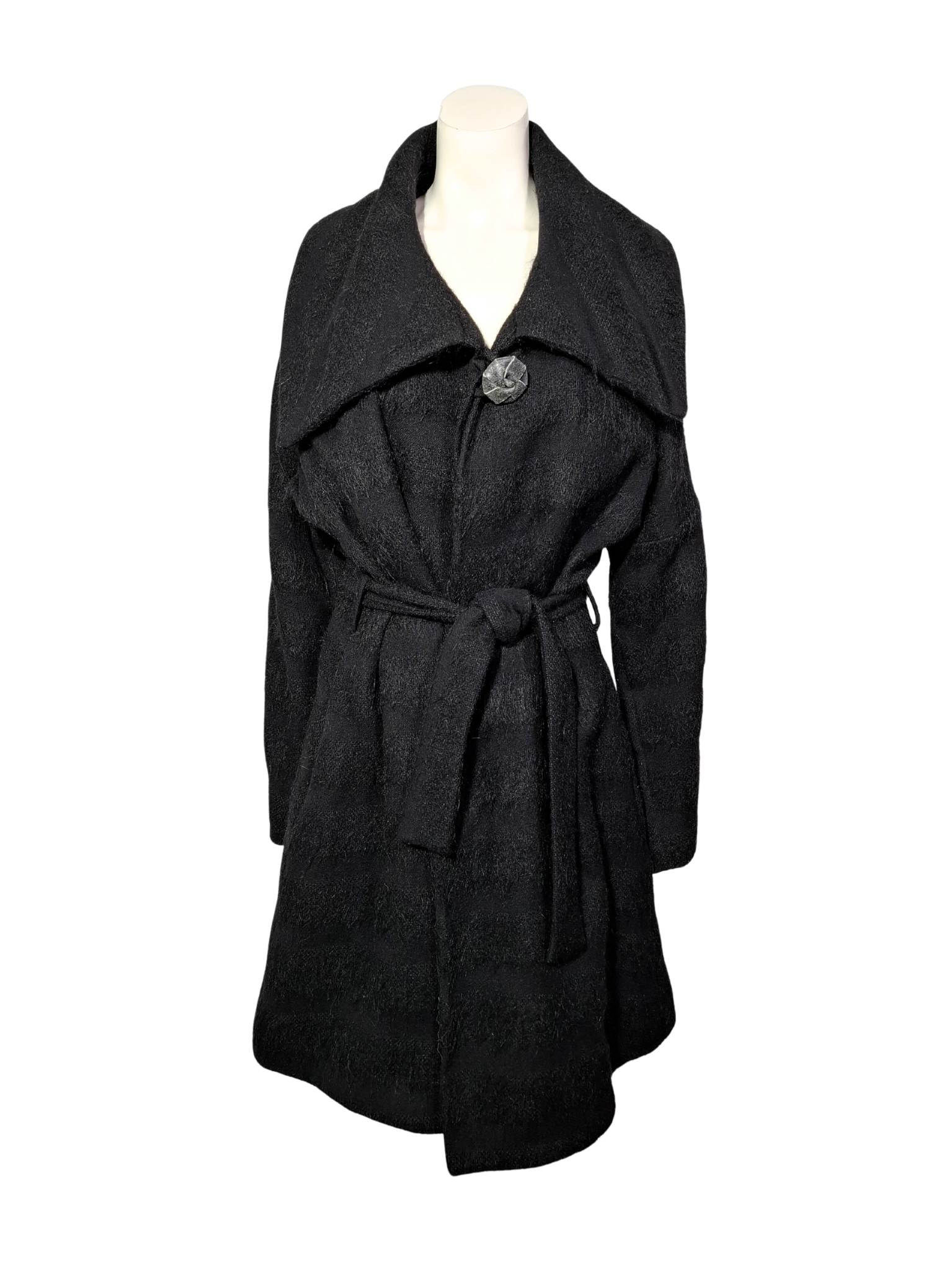 Juodas BLISS paltas, S