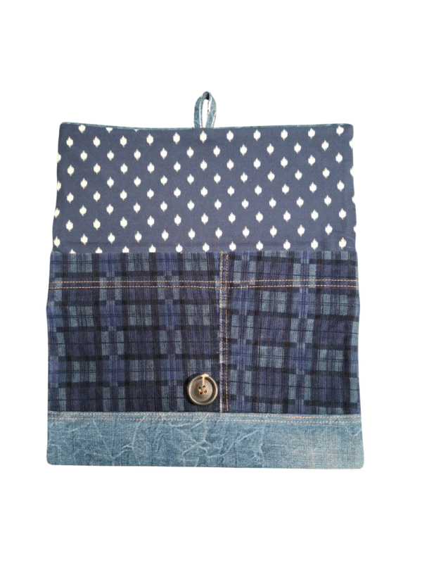 Upcycled by LOOPTEX džinsinis dėklas kompiuteriui