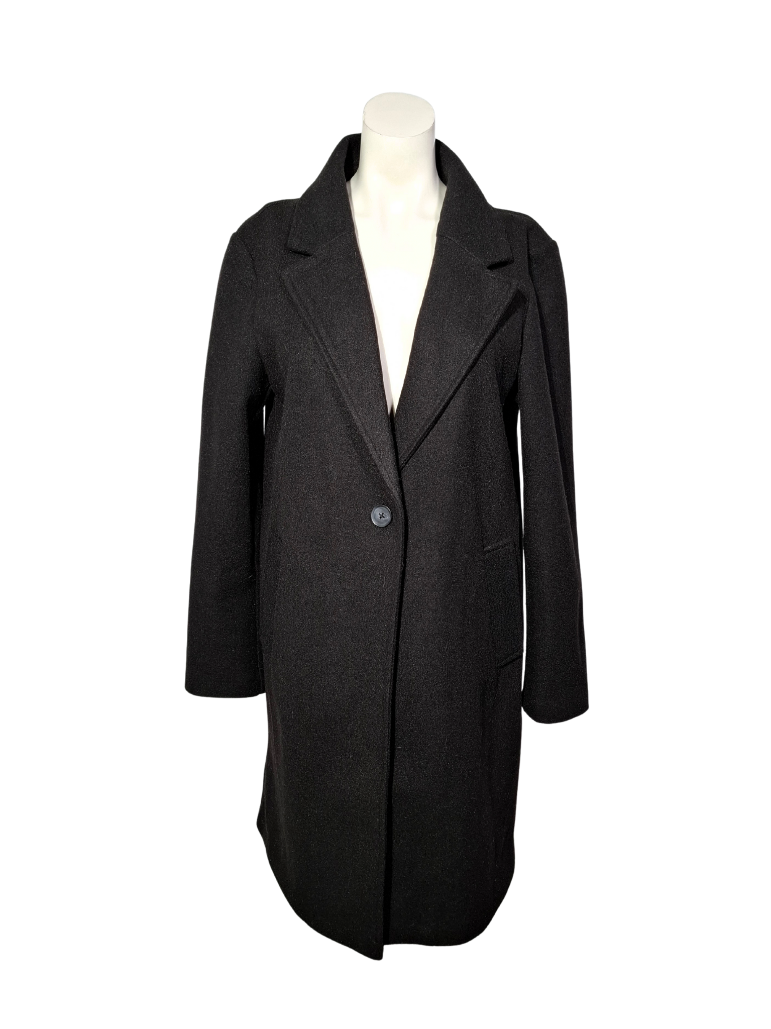 Juodas STRADIVARIUS paltas, M