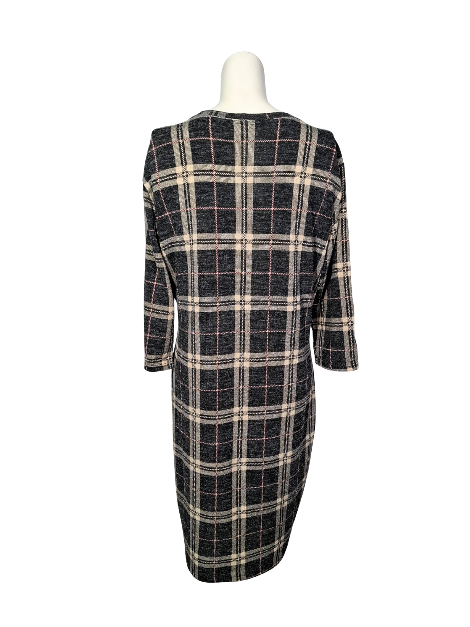 Tamsiai pilka languota BELOVED suknelė, XL