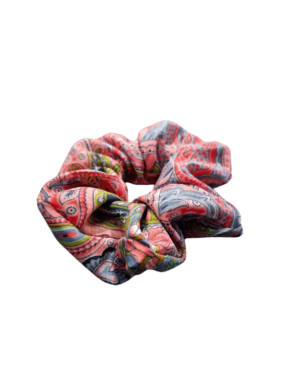 Upcycled by LOOPTEX šilkinė raštuota plaukų gumytė