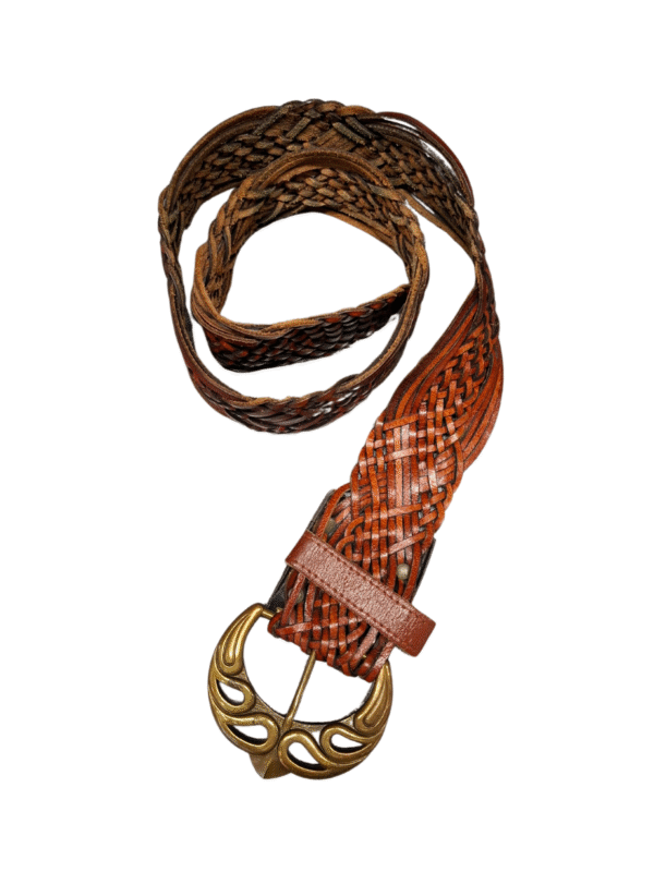 Rudas vintažinis odinis diržas