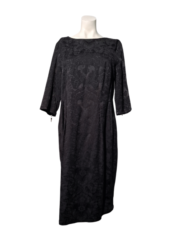 Juoda raštuota JUNONA suknelė, XL