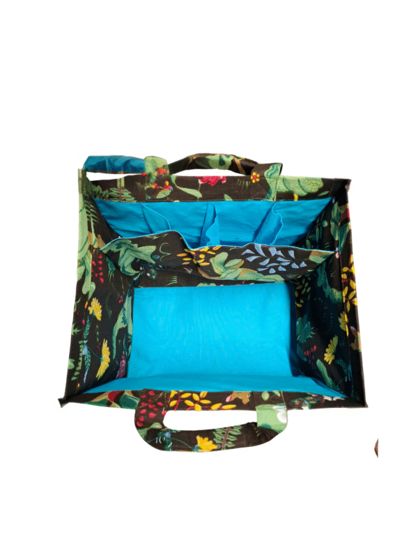 Upcycled by LOOPTEX įvairiaspalvis iškylos krepšys