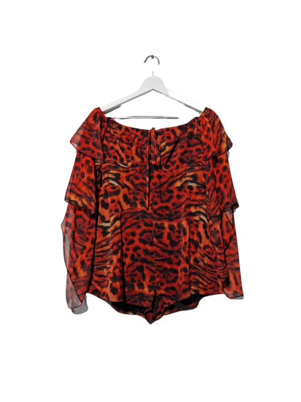 Oranžinis raštuotas PRETTY LITTLE THING kombinezonas, NAUJAS, S