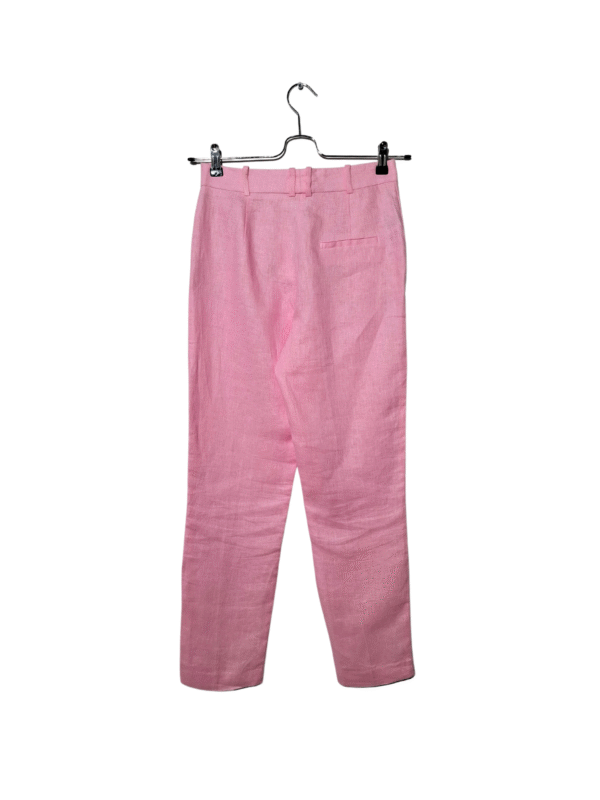 Rožinės lininės MANGO kelnės, S